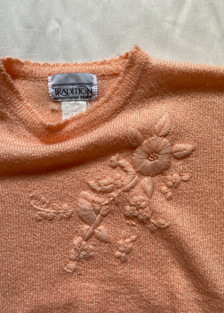 Alyssa's Peachy Floral Knit