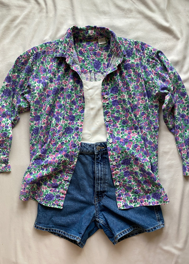 Hailey's Floral Button Up